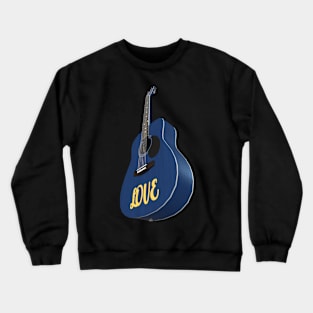 Blue Guitar – Music be the food of love Crewneck Sweatshirt